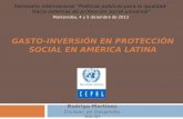 Gasto-inversión en Protección social en  amÉrica  latina
