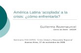 América Latina ‘acoplada’ a la crisis: ¿cómo enfrentarla?