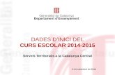 DADES D’INICI DEL CURS ESCOLAR 2014-2015