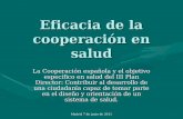 Eficacia de la cooperación en salud