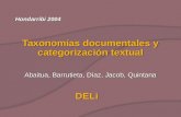 Taxonomías documentales y categorización textual