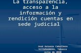 La transparencia, acceso a la información y rendición cuentas en sede judicial