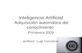 Inteligencia Artificial  Adquisición automática del conocimiento