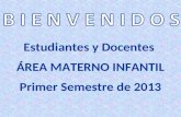 Estudiantes y Docentes  ÁREA MATERNO INFANTIL Primer Semestre de 2013