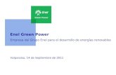 Enel Green Power Empresa del Grupo Enel para el desarrollo de energías renovables