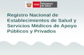 Registro Nacional de Establecimientos de Salud y Servicios Médicos de Apoyo  Públicos y Privados