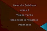 Alejandro Rodríguez grado 9 Virgilio murillo liceo mixto la milagrosa  informatica
