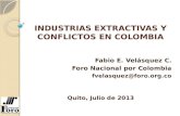 INDUSTRIAS EXTRACTIVAS Y CONFLICTOS EN COLOMBIA