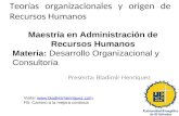 Teorías organizacionales y origen de Recursos Humanos