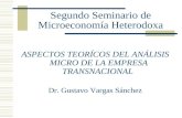 Segundo Seminario de Microeconomía Heterodoxa