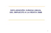 DECLARACIÓN JURADA ANUAL DEL IMPUESTO A LA RENTA 2008