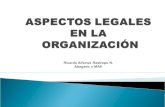 ASPECTOS LEGALES  EN LA  ORGANIZACIÓN Ricardo Alfonso Restrepo N. Abogado y MAE