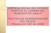 EMPRESA SOCIAL DEL ESTADO HOSPITAL EL CARMEN DEL MUNICIPIO DE AMALFI