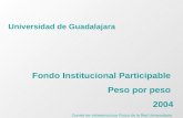 Universidad de Guadalajara Fondo Institucional Participable  Peso por peso  2004
