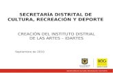 SECRETARÍA DISTRITAL DE CULTURA, RECREACIÓN Y DEPORTE