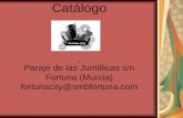 Catálogo Paraje de las Jumillicas s/n Fortuna (Murcia) fortunacity@smbfortuna