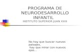 PROGRAMA DE NEURODESARROLLO INFANTIL   INSTITUTO SUPERIOR JUAN XXIII