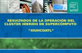 Resultados de la  operación  del  CLÚSTER HÍBRIDO  de  SUPERCÓMPUTO  “xiuhcoatl“