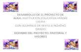 DESARROLLO DE EL PROYECTO DE AULA:  INSTITUCION EDUCATIVA MADRE LAURA