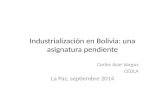 Industrialización en Bolivia: una asignatura pendiente