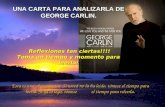 UNA CARTA PARA ANALIZARLA DE GEORGE CARLIN. Reflexiones  tan ciertas !!!!