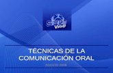 TÉCNICAS DE LA COMUNICACIÓN ORAL