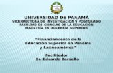 UNIVERSIDAD DE PANAMÁ VICERRECTORA DE INVESTIGACIÓN Y POSTGRADO