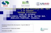 “CASO DE ESTUDIO EFICIENCIA WATERGY EN EL SECTOR SUR, MONCLOVA-FRONTERA, COAHUILA ”