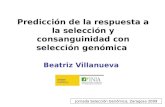 Predicción de la respuesta a la selección y consanguinidad con selección genómica