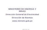 MINISTERIO DE ENERGIA Y MINAS Dirección General de Electricidad Dirección de Normas