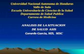 ANALISIS DE LA SITUACION  DE SALUD  ASIS  Gerardo Garcia, MD,  MSC