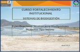 CURSO  FORTALECIMIENTO INSTITUCIONAL  SISTEMAS  DE  BIODIGESTIÓN