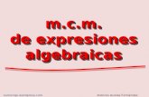 m.c.m. de expresiones algebraicas