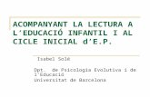 ACOMPANYANT LA LECTURA A L’EDUCACIÓ INFANTIL I AL CICLE INICIAL d’E.P.
