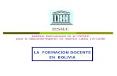 LA  FORMACION DOCENTE EN  BOLIVIA