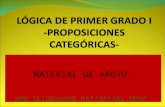 LÓGICA DE PRIMER GRADO I  -PROPOSICIONES CATEGÓRICAS-