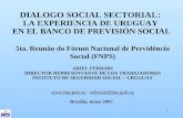 DIALOGO SOCIAL SECTORIAL :  LA EXPERIENCIA DE URUGUAY  EN EL BANCO DE PREVISIÓN SOCIAL