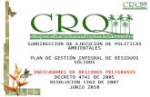 SUBDIRECCION DE EJECUCION DE POLITICAS AMBIENTALES PLAN DE GESTIÓN INTEGRAL DE RESIDUOS SÓLIDOS