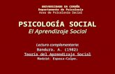 PSICOLOGÍA SOCIAL El Aprendizaje Social
