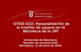 GTBiB-SOD: Personalización de la interfaz de usuario en la Biblioteca de la UPF