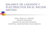 BALANCE DE LIQUIDOS Y ELECTROLITOS EN EL RECIEN NACIDO