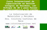 La Valorización de Materiales y Residuos Dra. Cristina Cortinas de Nava cristinacortinas
