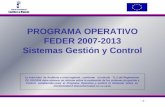 PROGRAMA OPERATIVO FEDER 2007-2013 Sistemas Gestión y Control