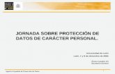 JORNADA SOBRE PROTECCIÓN DE DATOS DE CARÁCTER PERSONAL.