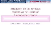 Situación de las revistas españolas de Estudios Latinoamericanos