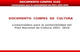 DOCUMENTO CONPES 3162 Lineamientos para la sostenibilidad del PNCu 2001-2010