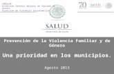 Prevención de la Violencia Familiar y de Género Una prioridad en los municipios .