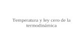 Temperatura y ley cero de la termodinámica