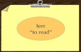 leer “to read”