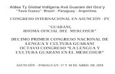 Aldea Ty Global Indígena Avá Guarani del Oco’y “Tava Guasu”. Brasil - Paraguay - Argentina.